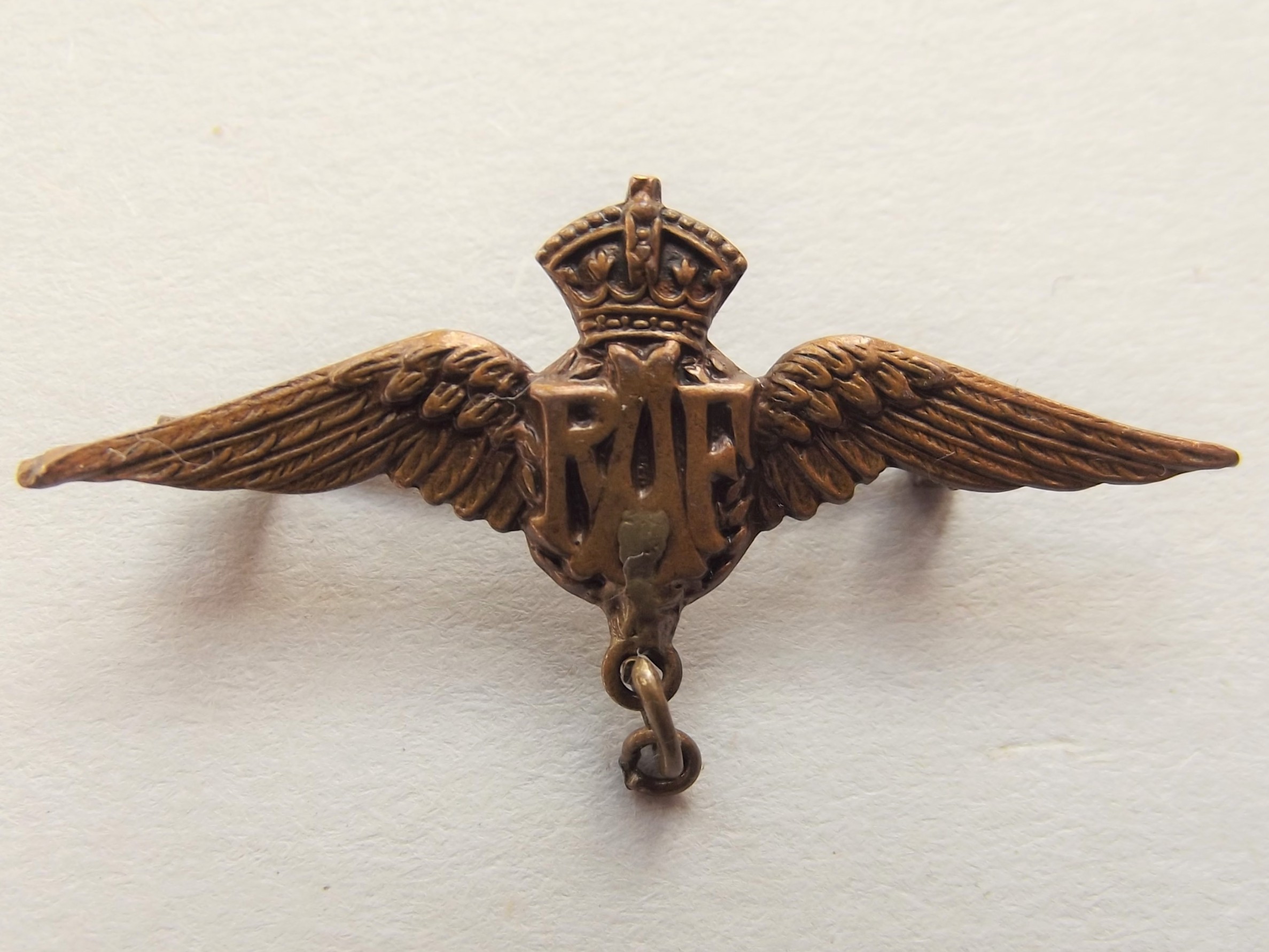 R.A.F SWEETHEART PIN BACK WING BADGE