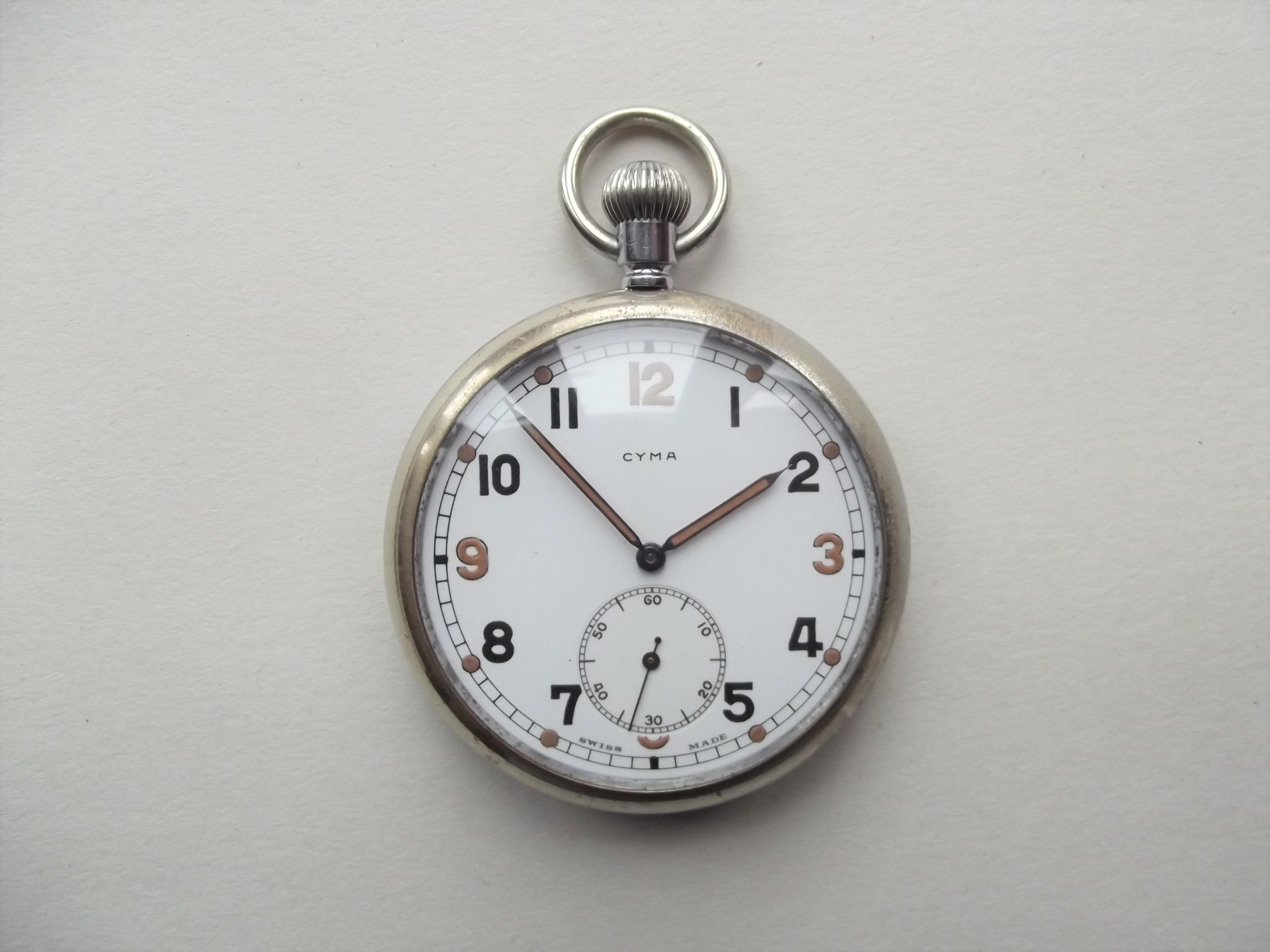 WW2 BRITISH MILITARY CYMA G.S.T.P POCKET WATCH