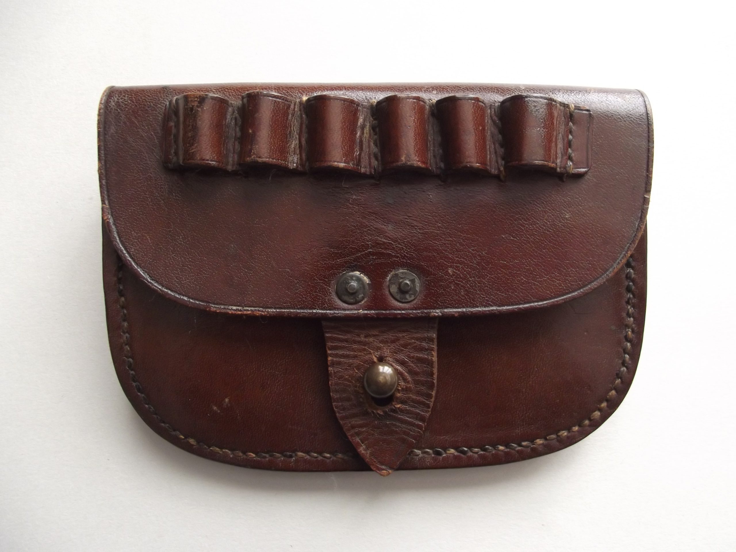 WW1 1901 NAVAL PTN OFFICERS LEATHER AMMUNITION POUCH DATED 1916