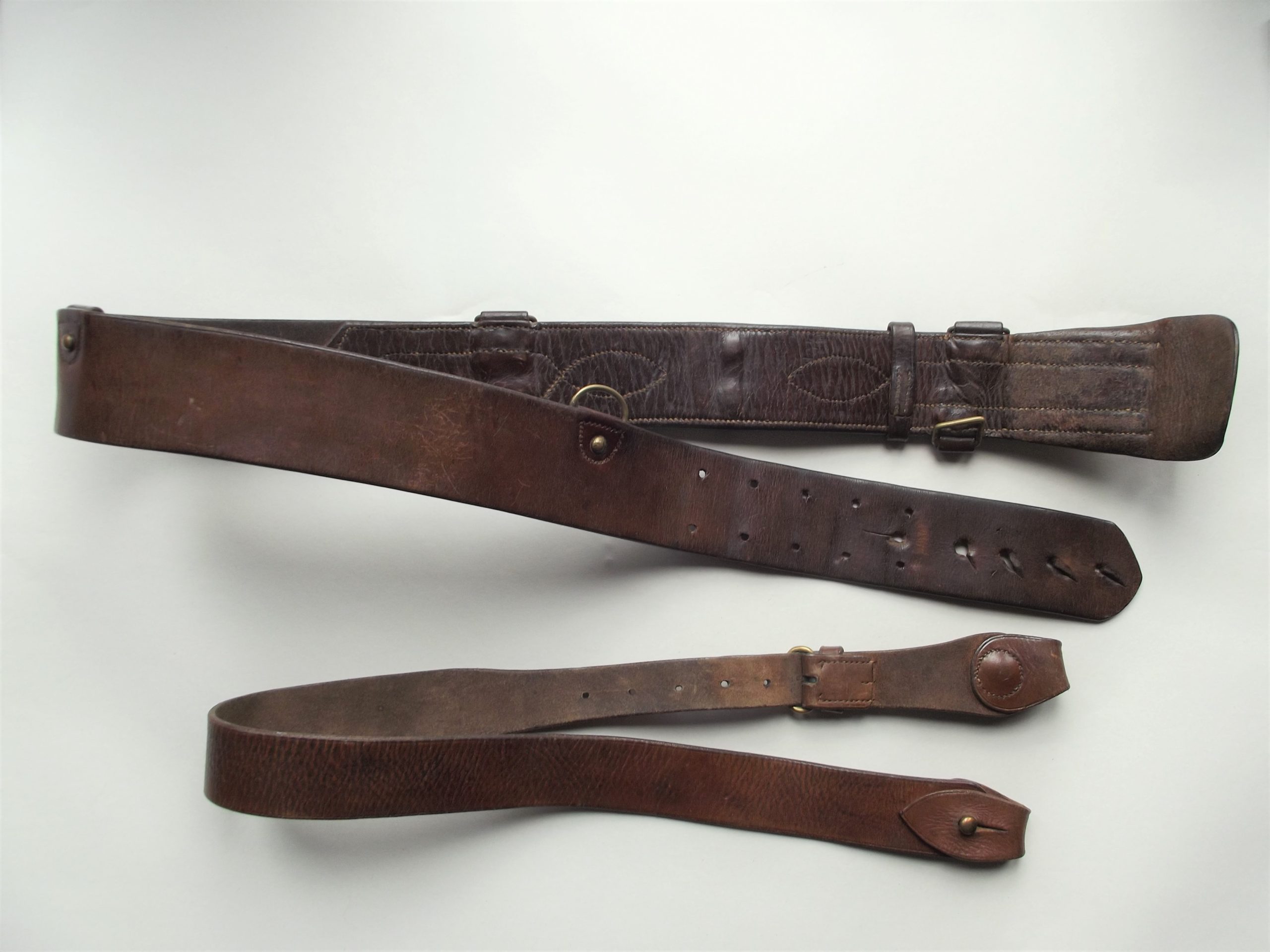 Sam Browne Belt With Shoulder Strap Brown Leather WW1 Will Fit 51