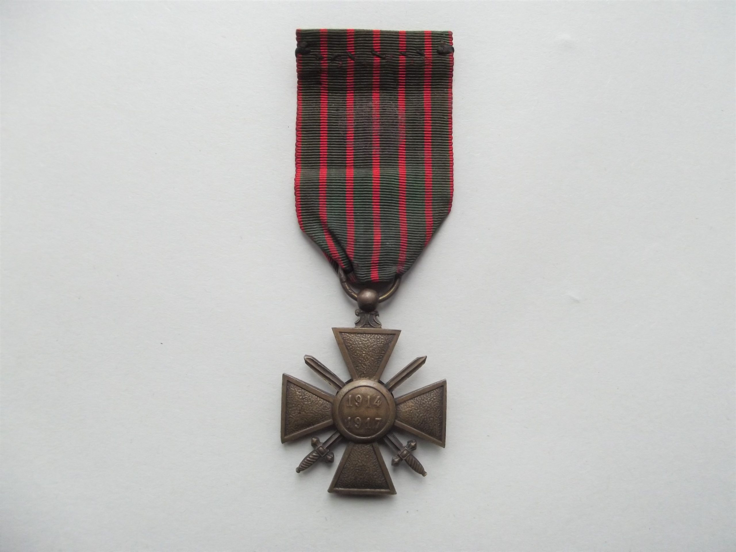 WW1 FRENCH CROIX DE GUERRE MEDAL & RIBBON