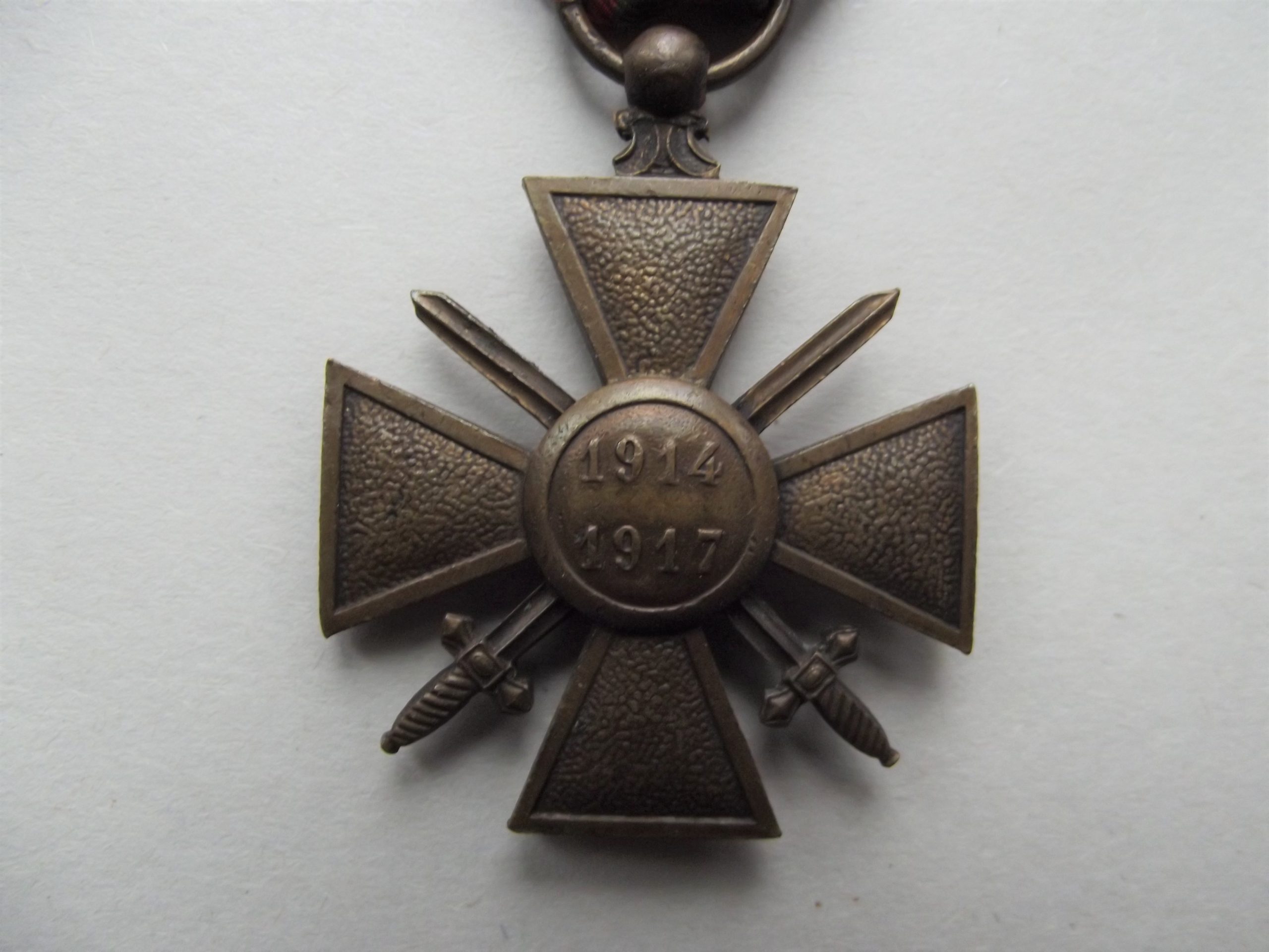 WW1 FRENCH CROIX DE GUERRE MEDAL & RIBBON