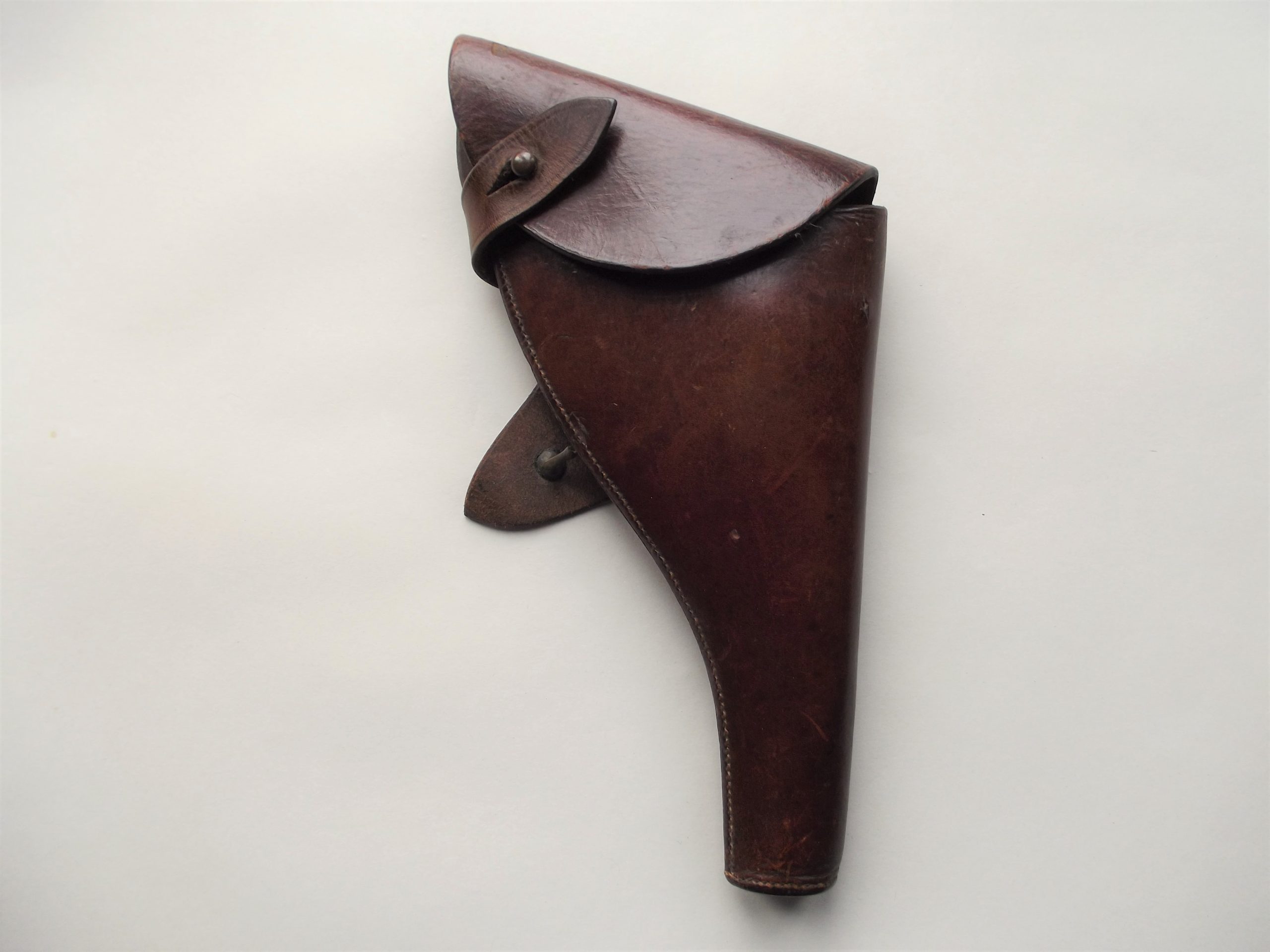 WW1 OFFICERS LEATHER WEBLEY MK 6 .455 HOLSTER DATED 1916