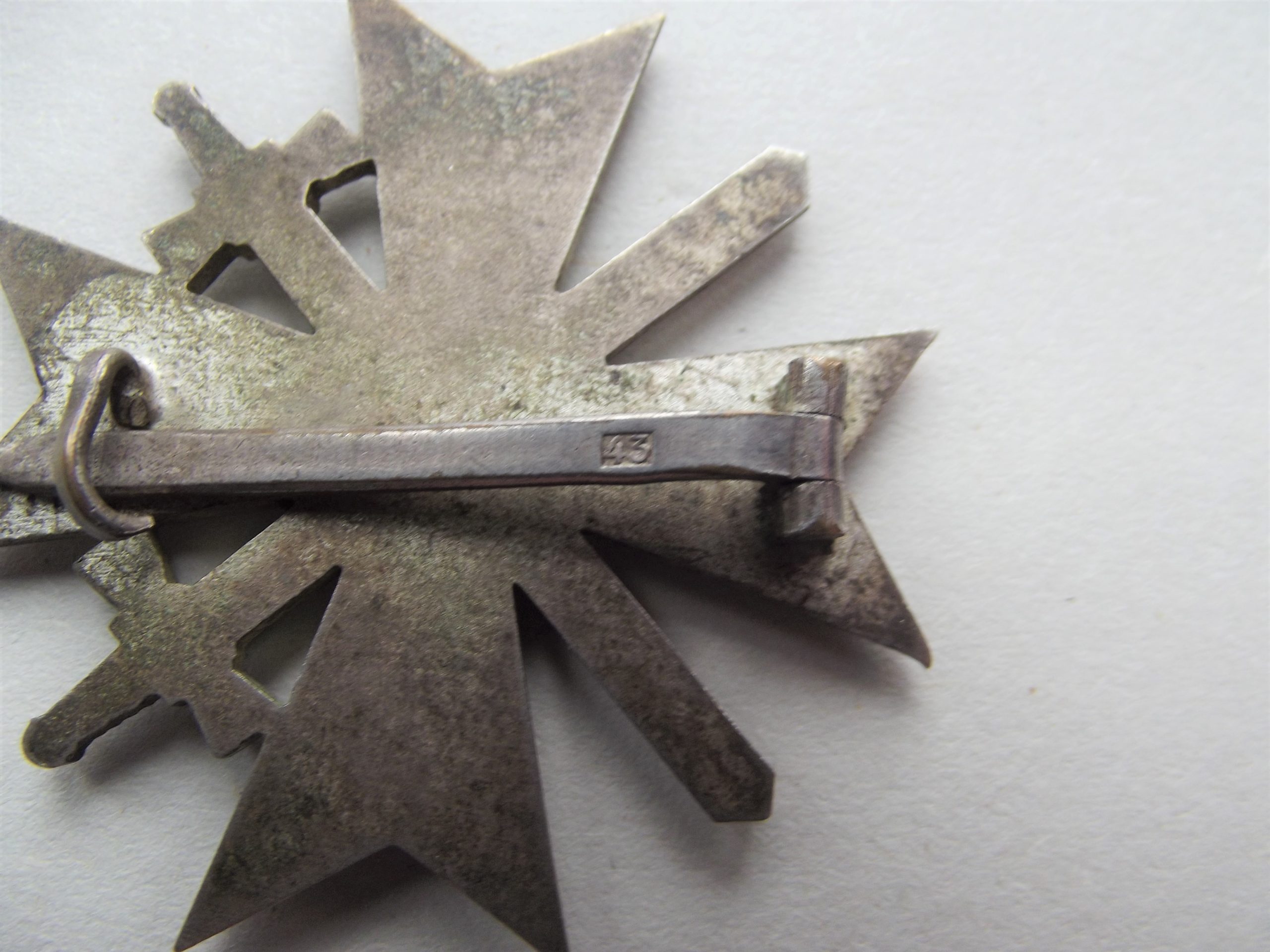 WW2 GERMAN WAR MERIT CROSS 1ST CLASS WITH SWORDS MAKER 43