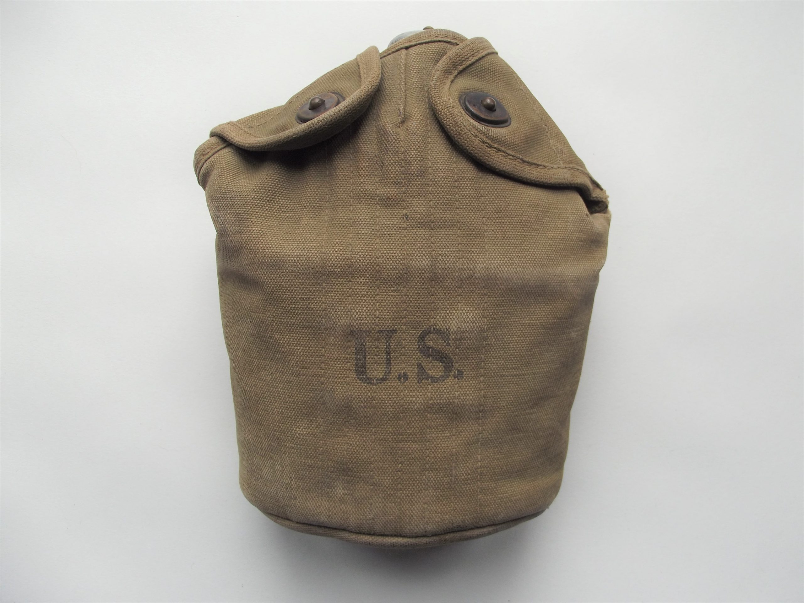 WW2 AMERICAN WEBBING CANTEEN COVER DATED 1941 & CANTEEN DATED 18