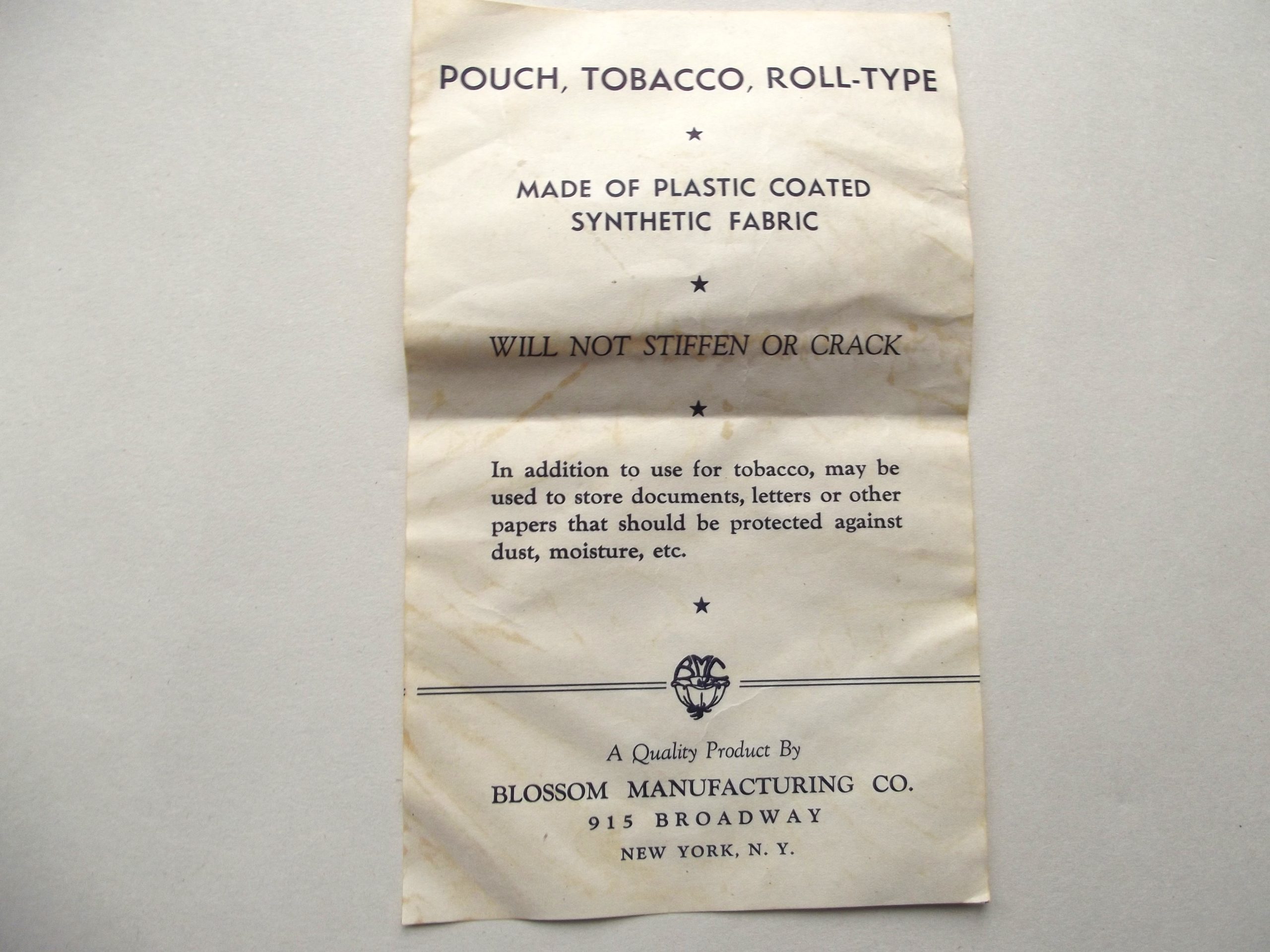 WW2 AMERICAN MILITARY ISSUED TOBACCO POUCH
