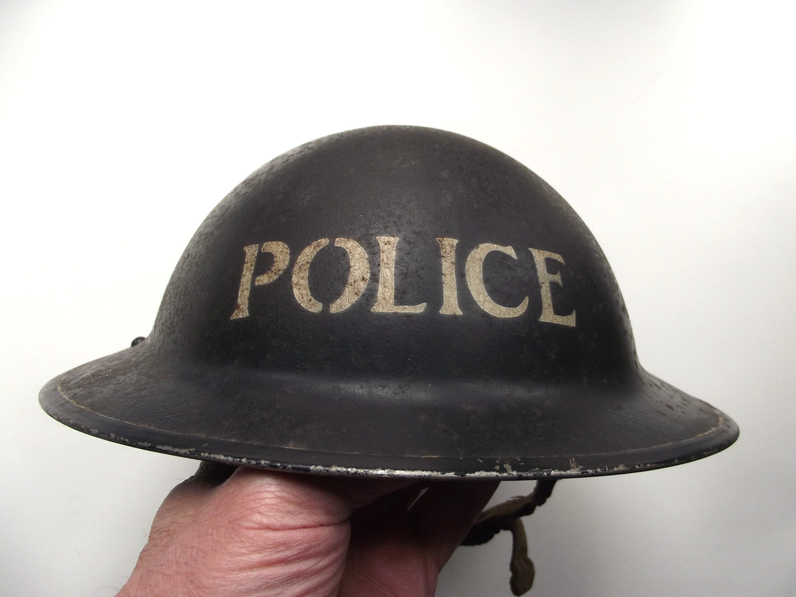 WW2 HOMEFRONT POLICE STEEL HELMET DATED 1938