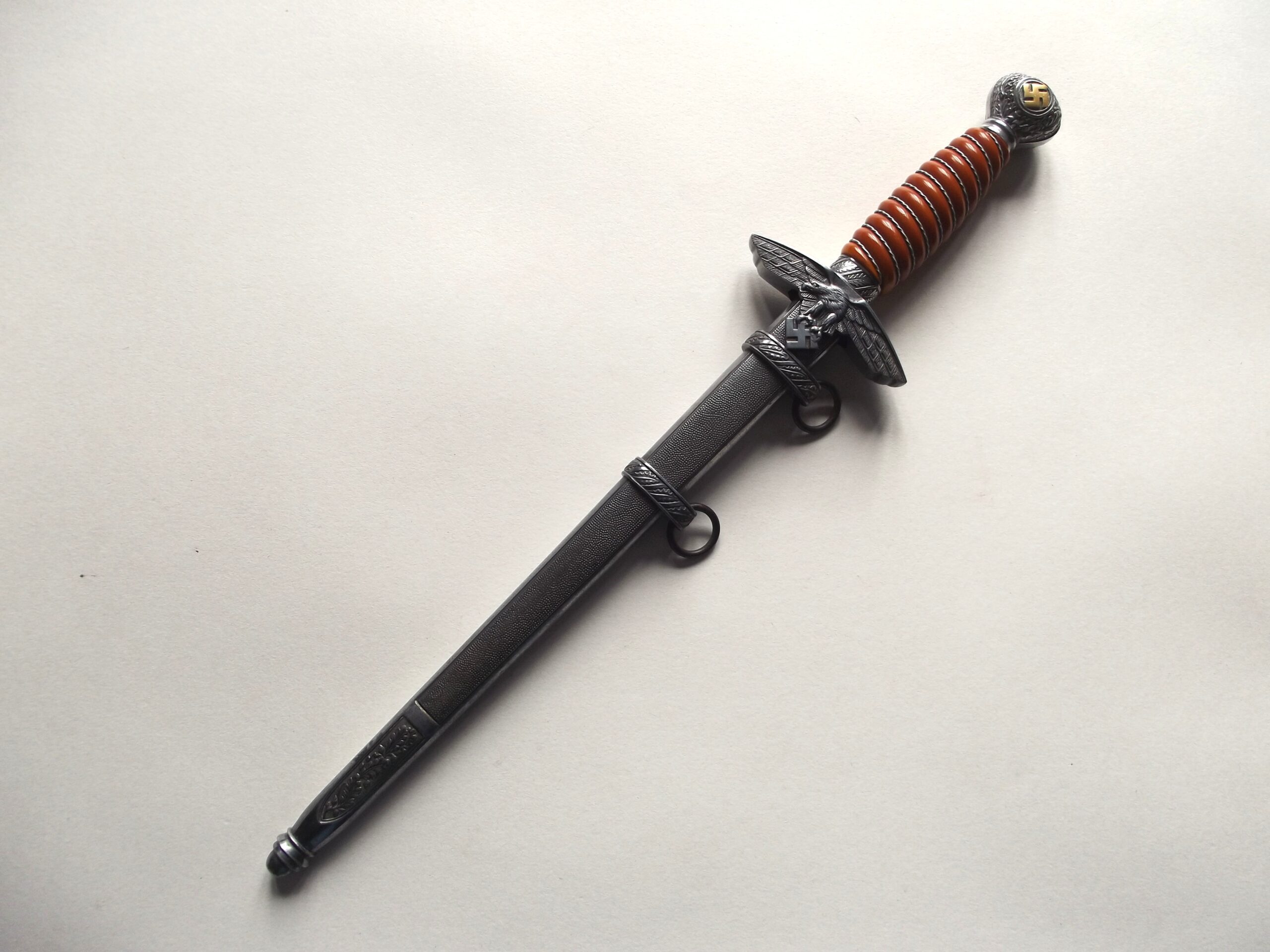 WW2 GERMAN 2ND PTN LUFTWAFFE DAGGER & SCABBARD