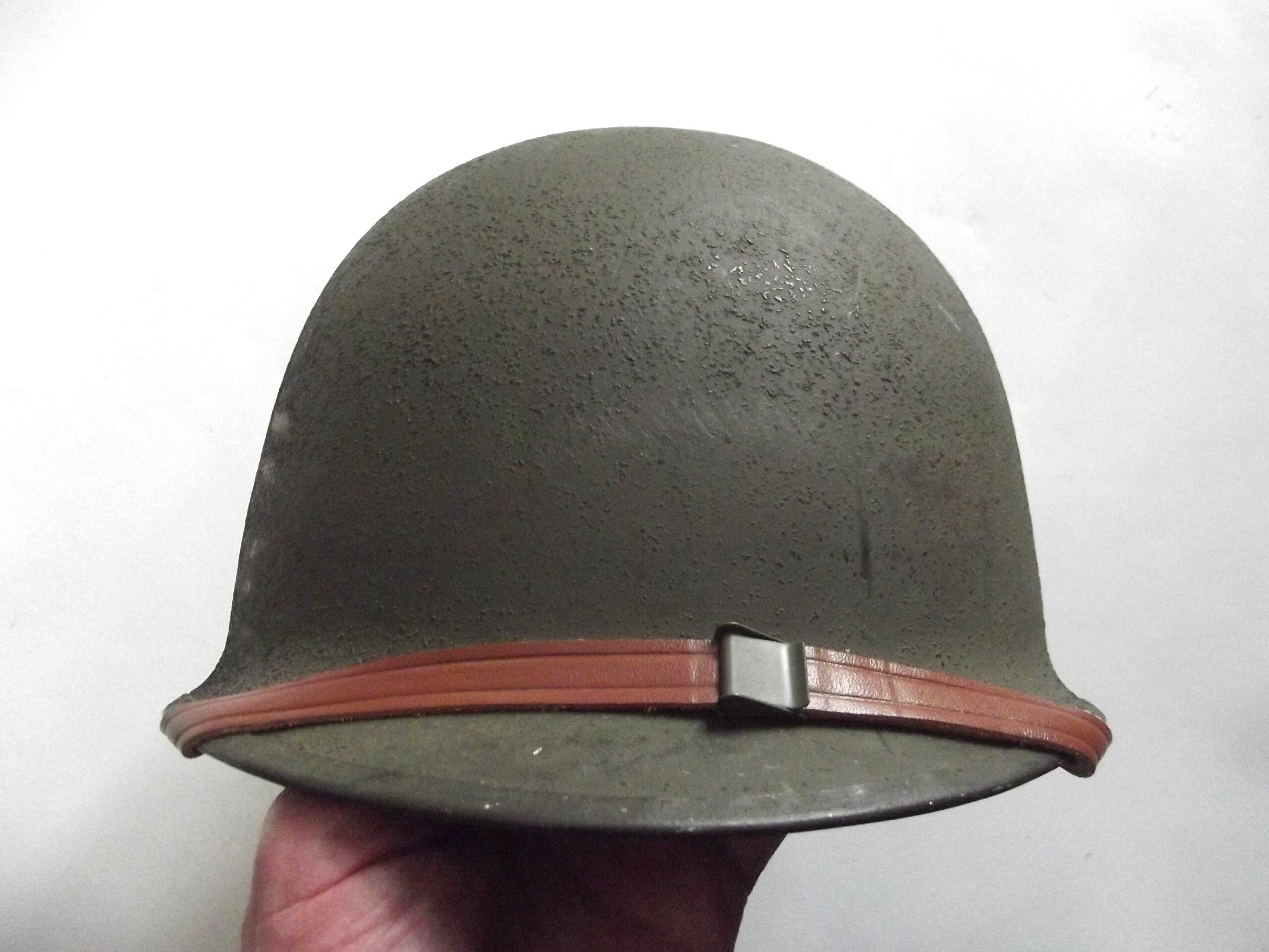 WW2 AMERICAN M1 STEEL HELMET SCHLUETER REAR SEAM & LINER FIRESTONE