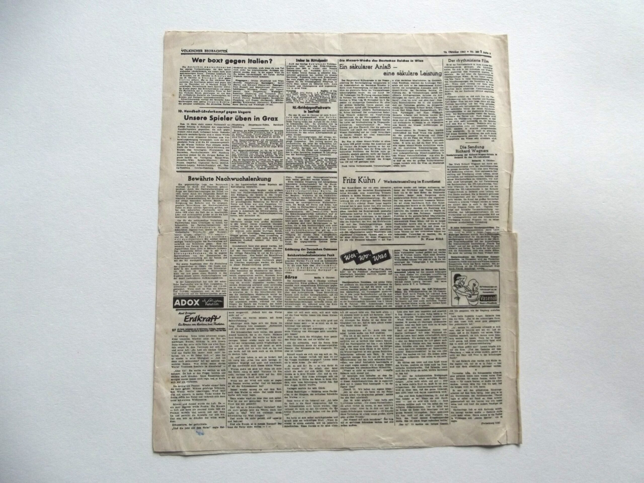 WW2 R.A.F AERIAL PRPAGANDA DROP LEAFLET DATED 1941