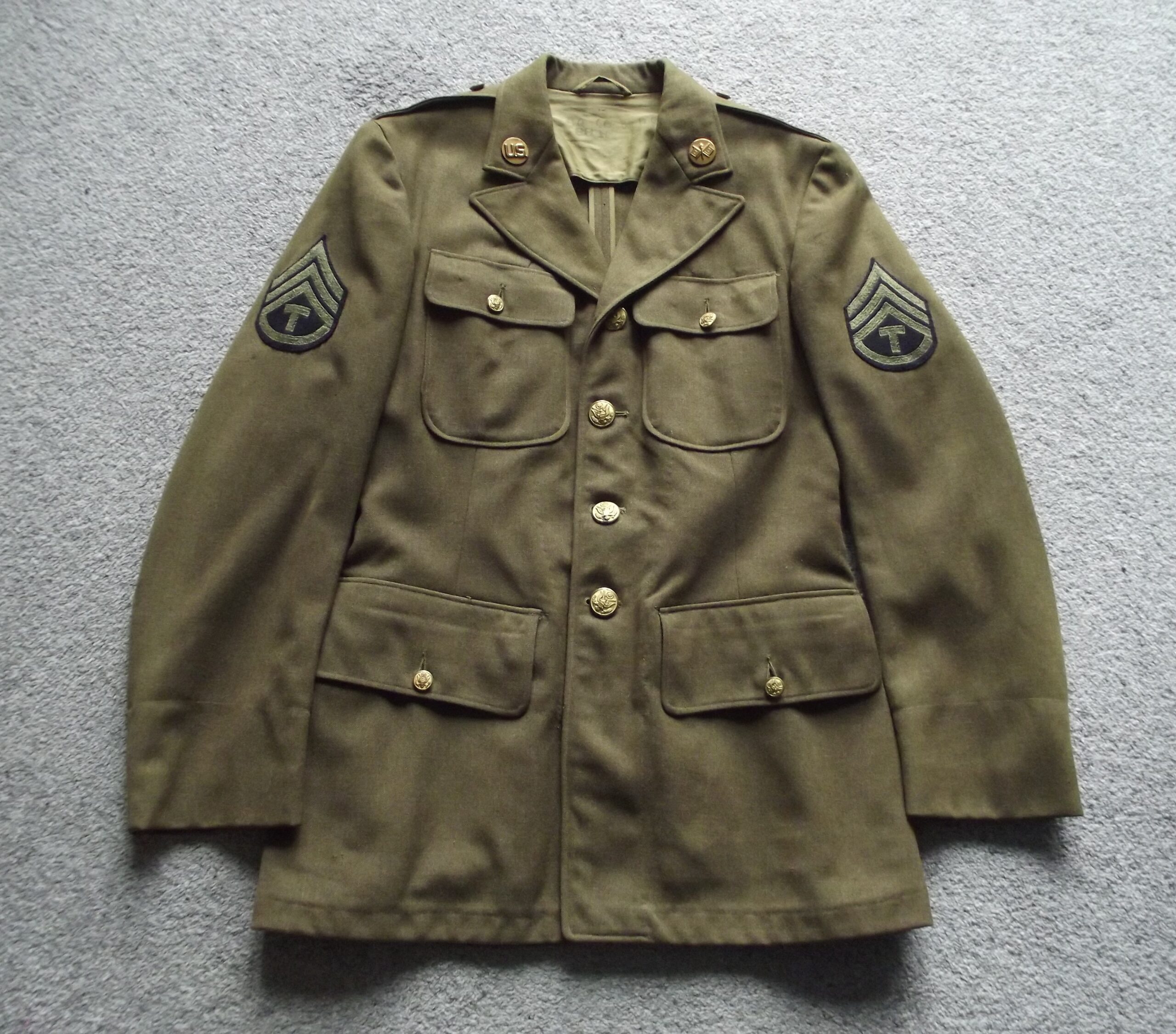 WW2 AMERICAN M1939 PTN SERVICE DRESS TUNIC DATED 1941