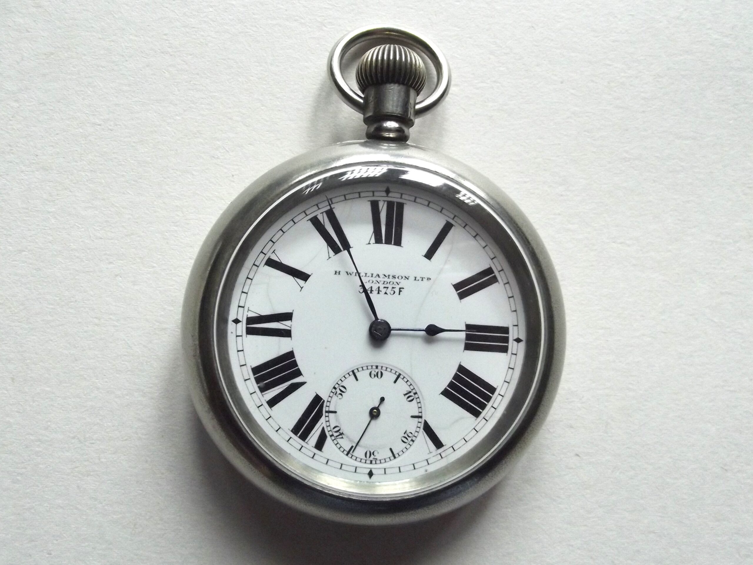 WW1 BRITISH ARMY MILITARY POCKET WATCH H WILLIAMSON C1914-18