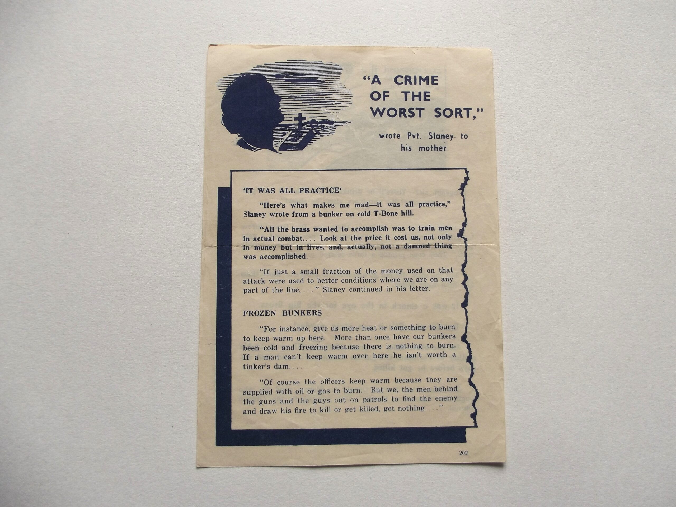 KOREAN WAR PROPAGANDA LEAFLET A CRIME OF THE WORST SORT