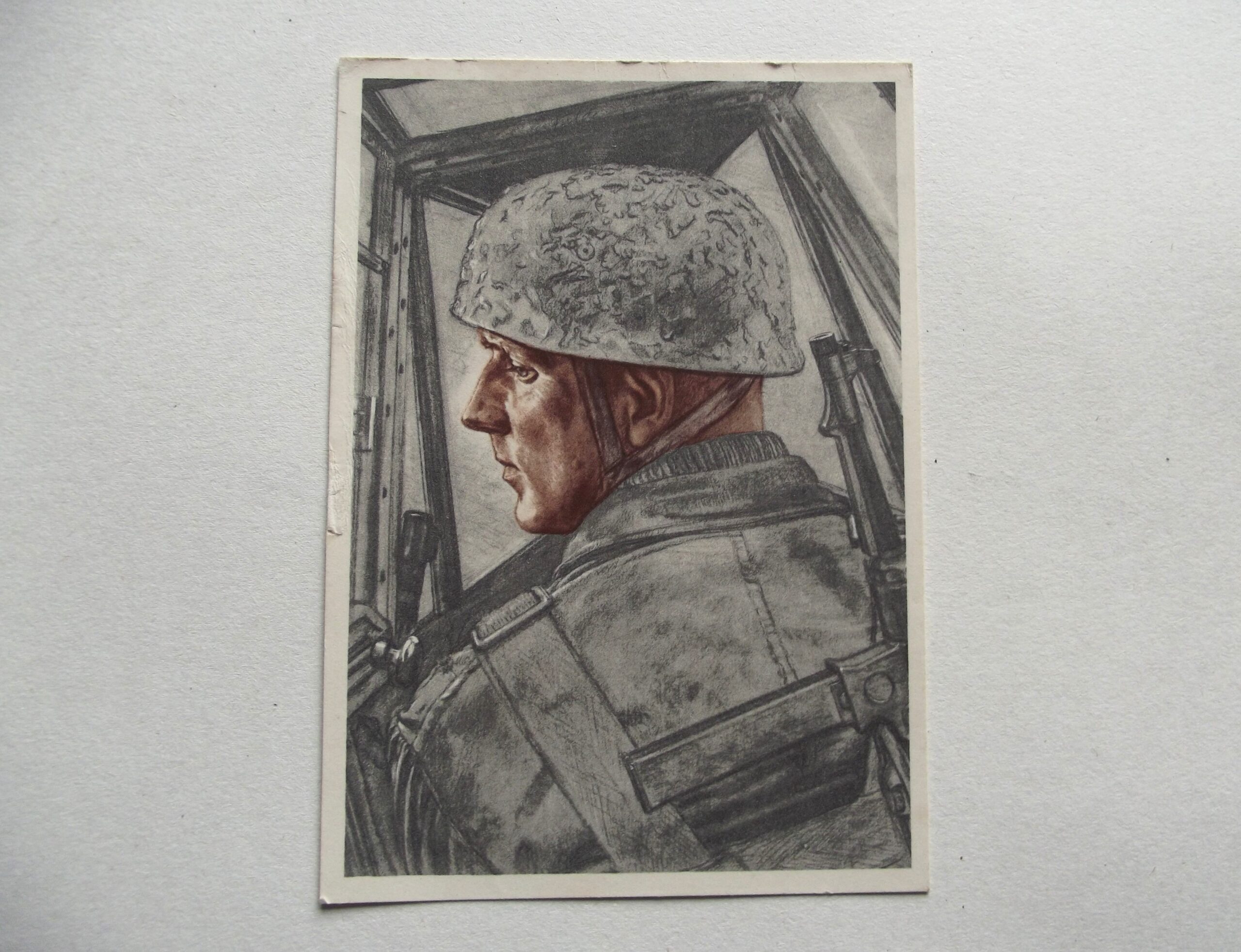 WW2 GERMAN WOLFGANG WILRICH POSTCARD LT FULDA FALLSCHIRMJAGER