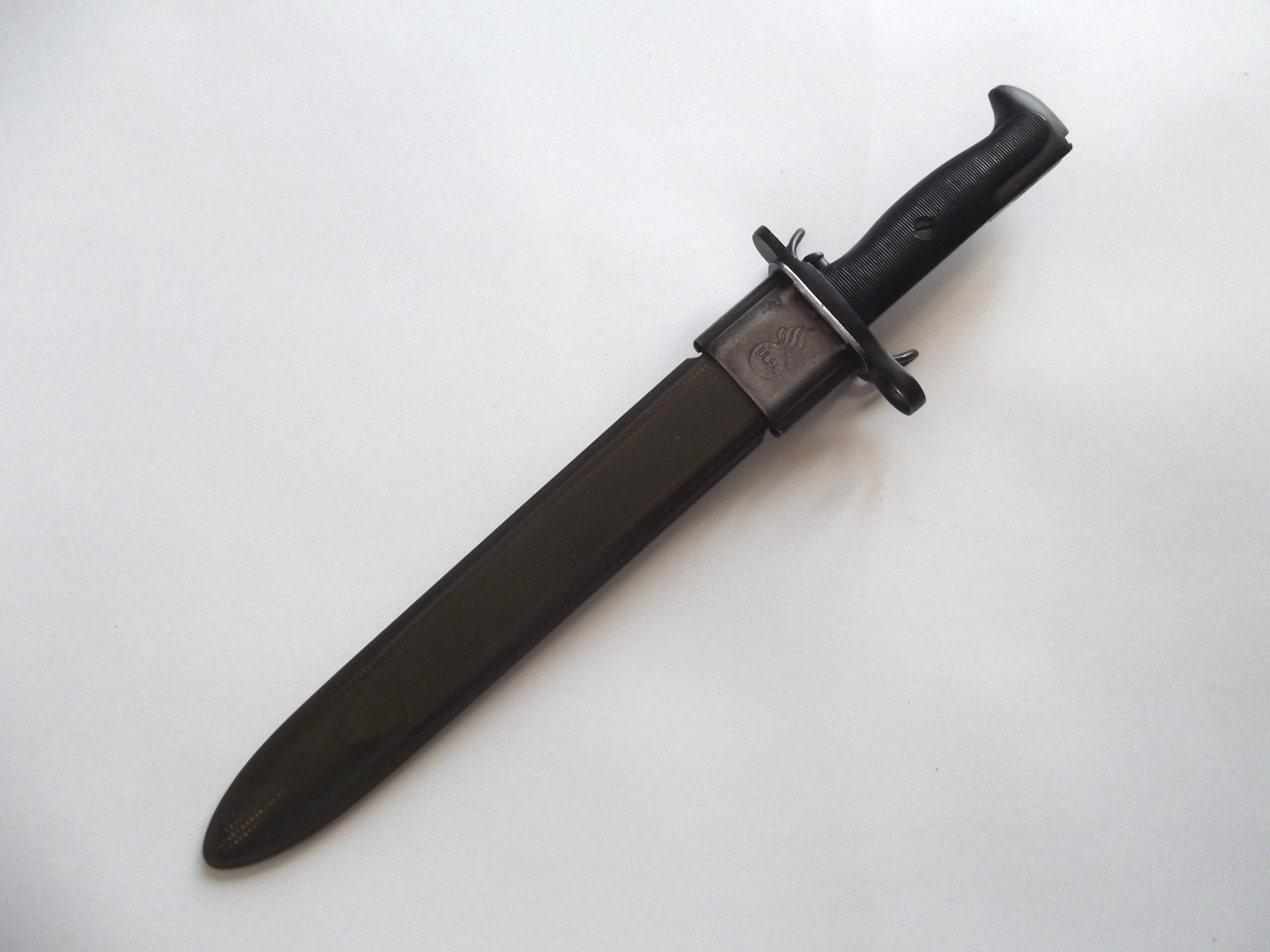 WW2 AMERICAN M1 GARAND BAYONET & SCABBARD U.F.H