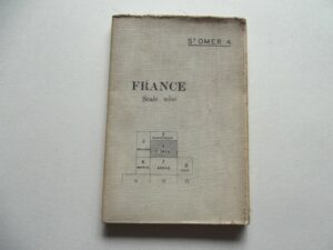 WW1 CLOTH BACKED MAP OF FRANCE ST OMER 4 DATED 1911