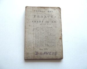 WW1 CLOTH BACKED TRENCH MAP OF FRANCE SHEET 66C N.W EDITION 2A DATED 1917