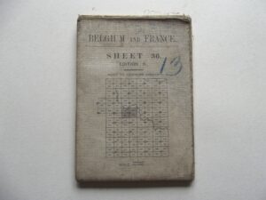 WW1 CLOTH BACKED MAP BELGIUM & FRANCE SHEET 36 6TH EDITION DATED 1918
