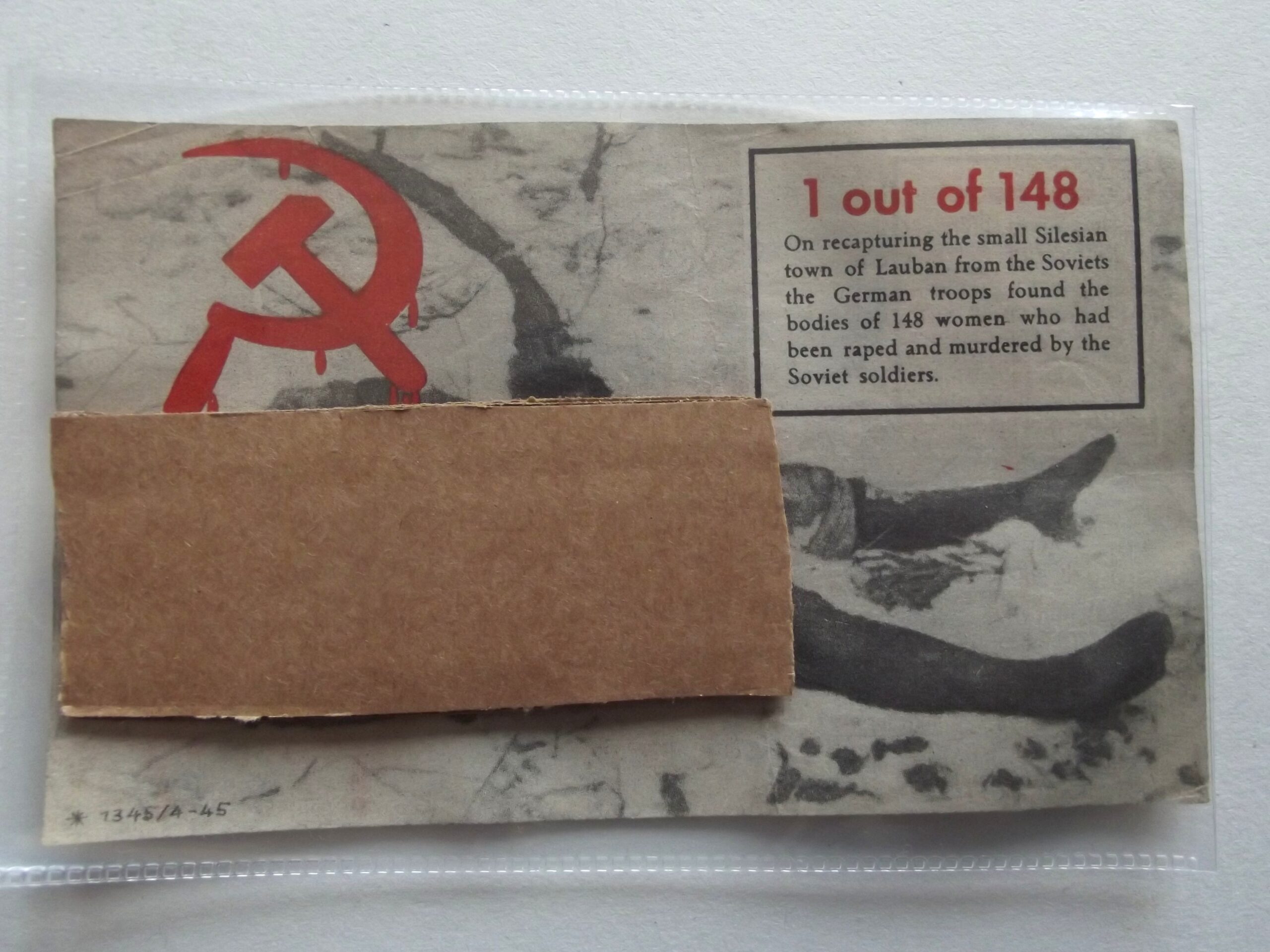 WW2 GERMAN PROPAGANDA DROP LEAFLET SOVIET WAR CRIMES