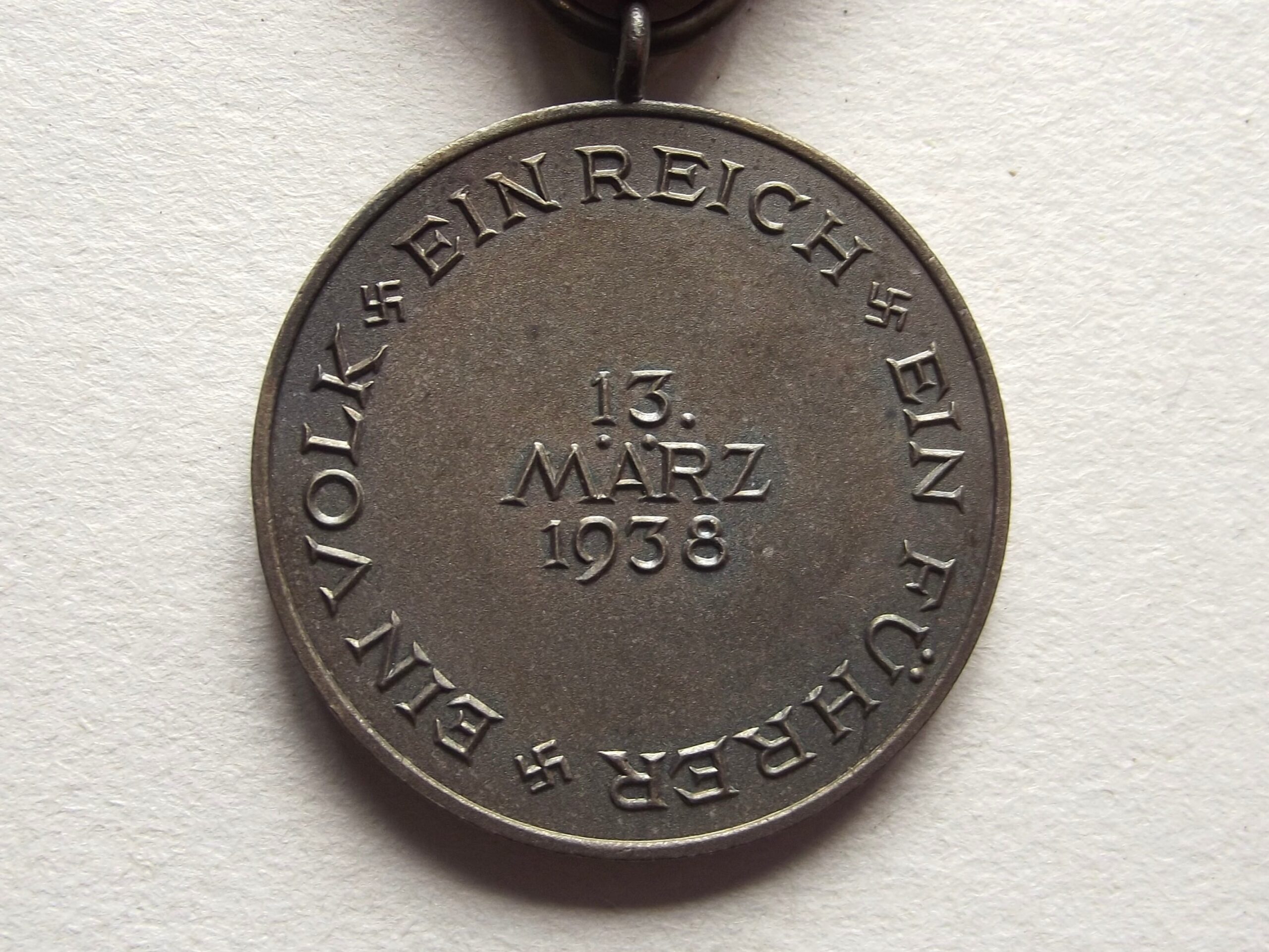 GERMAN 13TH MARCH 1938 MEDAL & RIBBON CASED