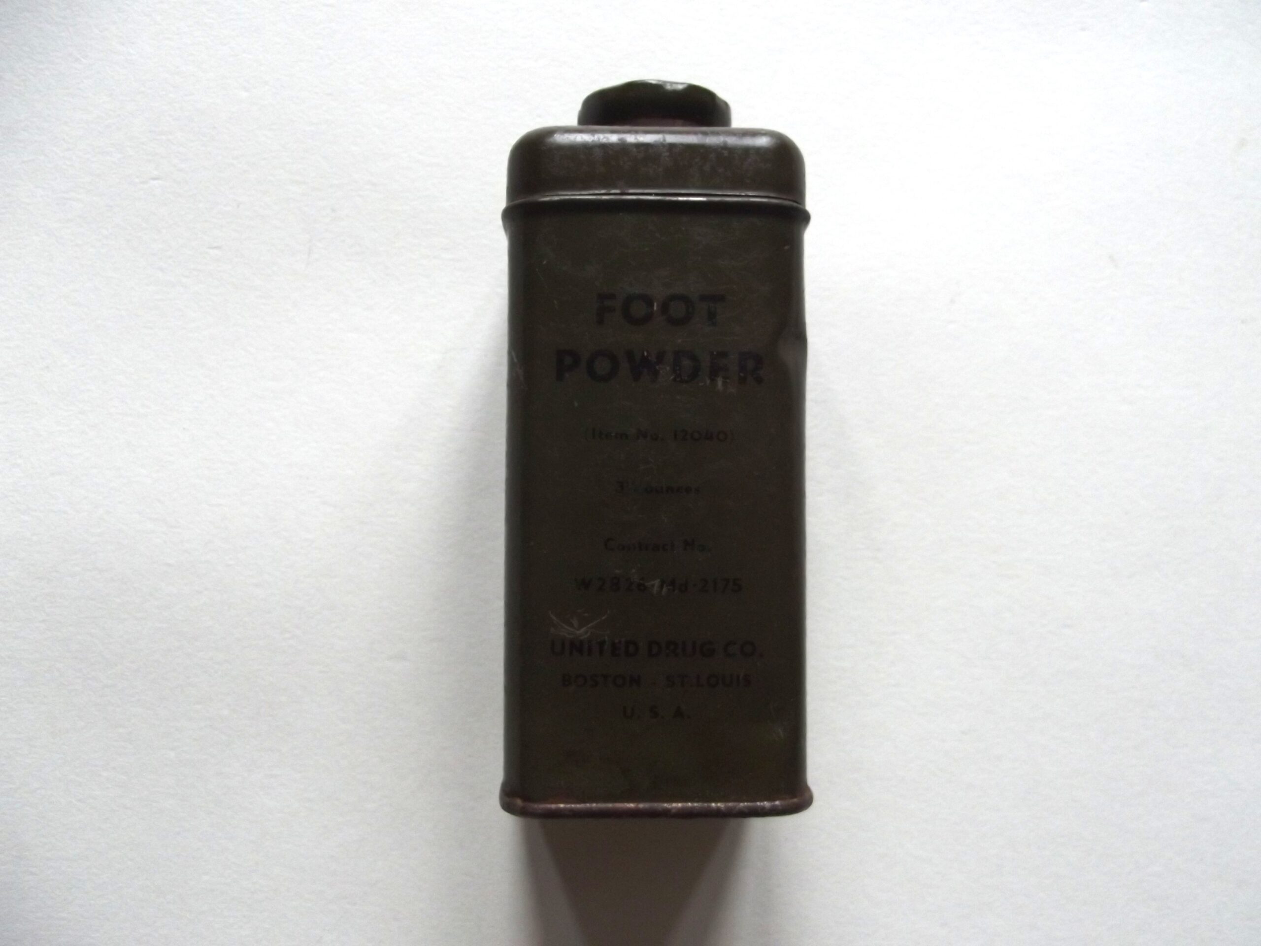 WW2 AMERICAN FOOT POWDER TIN & CONTENTS