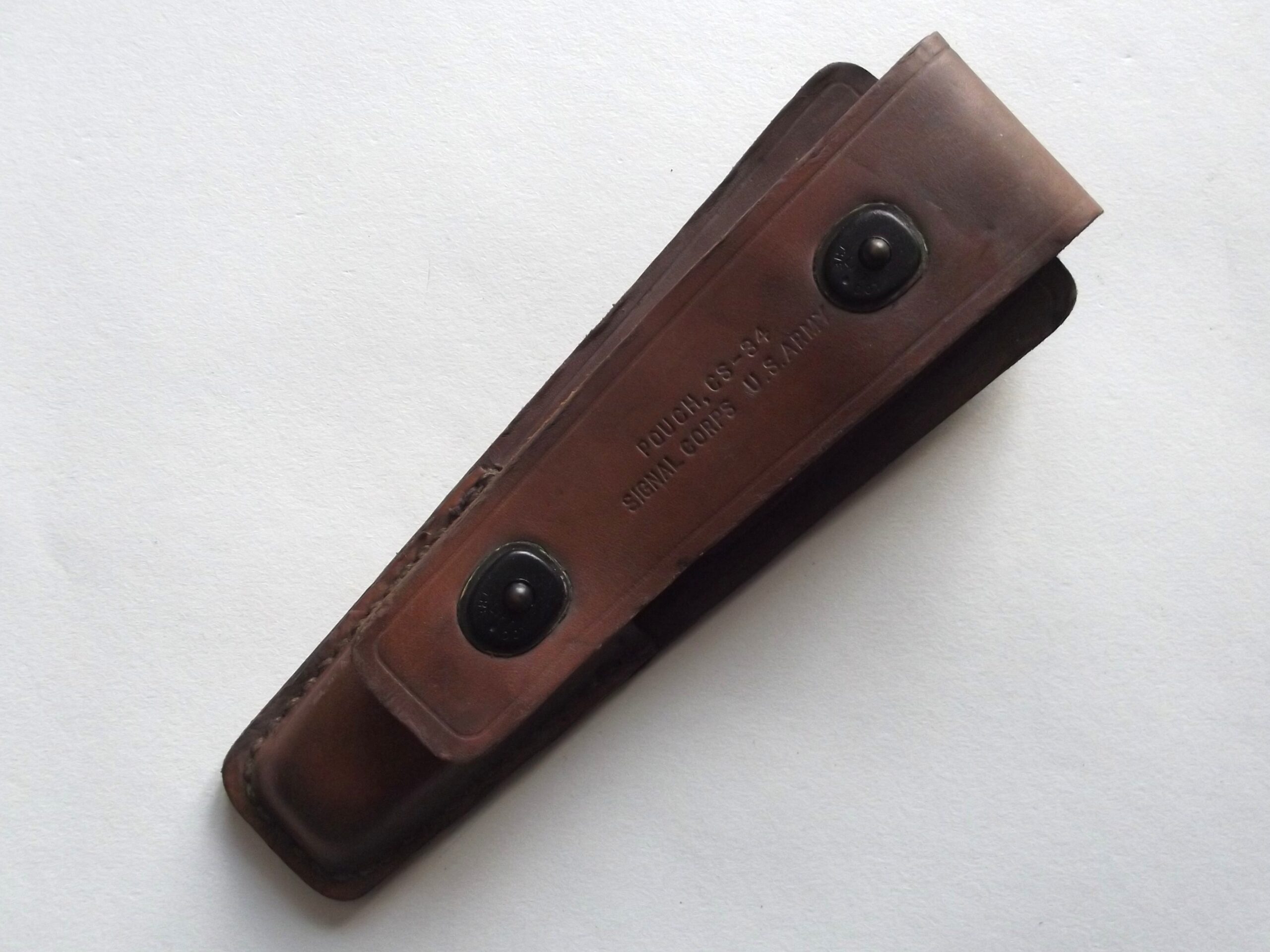 WW2 AMERICAN CS-34 LEATHER POUCH SIGNAL CORPS