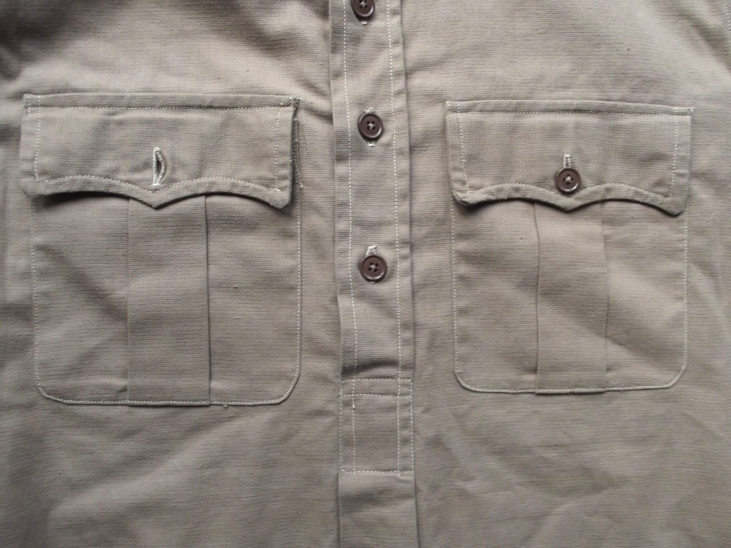 WW2 BRITISH ARMY KHAKI DRILL AERTEX SHIRT