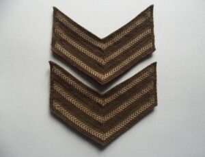 WW2 BRITISH ARMY SERGEANT LOTH RANK STRIPES